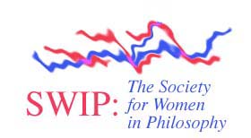 Society for Women in Philosophy - logo in red and blue