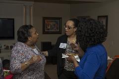 Three women talking